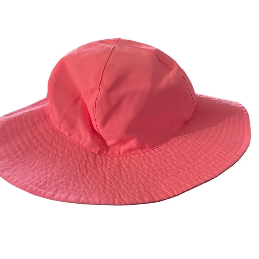 Carter’s infant hat coral pink with floral embellishment size 12-24 months